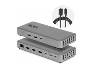 Startech - dokkingstasjon - USB4 / Thunderbolt 4 / Thunderbolt 5 2 x DP - 1GbE, 2.5GbE