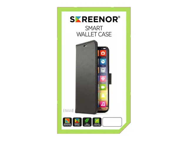 Screenor Smart - Lommebok for mobiltelefon økolær, TPU-ramme Samsu...