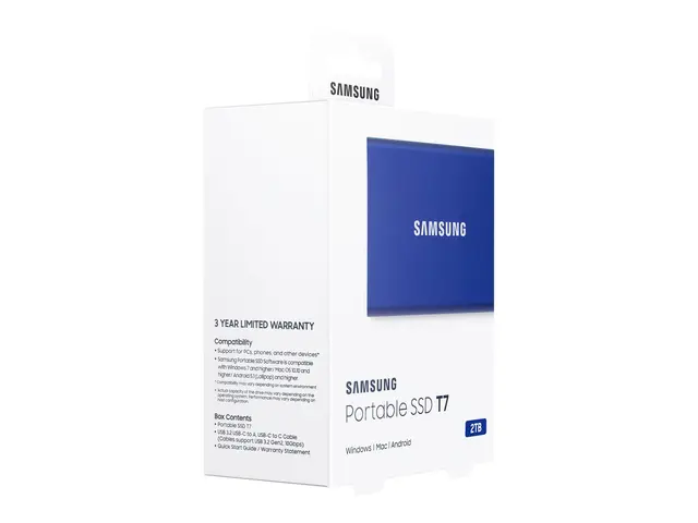 Samsung T7 MU-PC2T0H - SSD kryptert 2 TB ekstern (bærbar) USB 3.2 ...