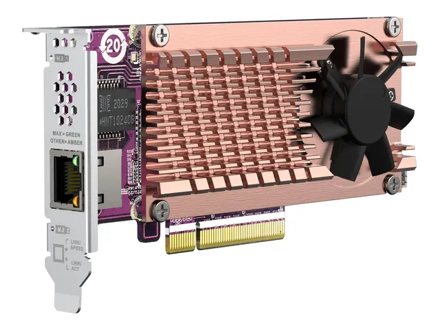 QNAP QM2-2P10G1TB - Diskkontroller M.2 PCIe 3.0 x4 (NVMe) lav prof...