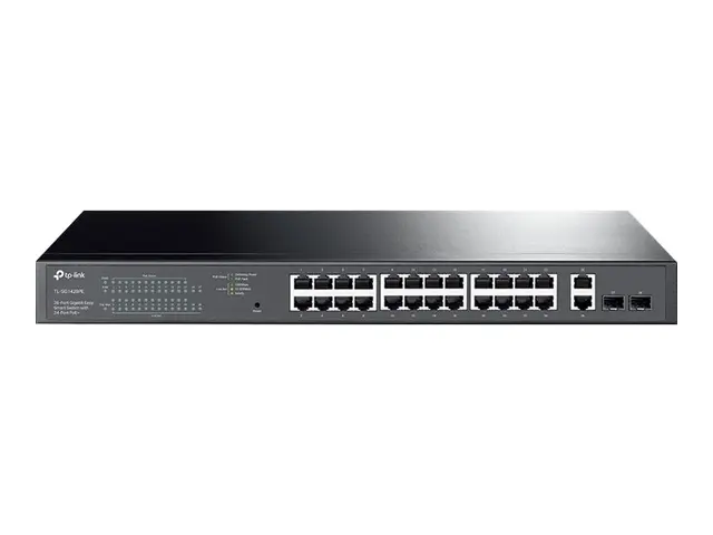 TP-Link TL-SG1428PE - Switch - smart - 24 x 10/100/1000 (PoE+) + 2...