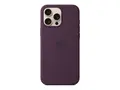 Apple - Baksidedeksel for mobiltelefon - MagSafe-samsvar silikon - plomme - for iPhone 16 Pro Max