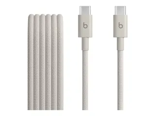 Beats - USB-kabel - 24 pin USB-C (hann) til 24 pin USB-C (hann) USB 2.0 - 1.5 m - Hurtiglading opptil 60W - overspenningsstein