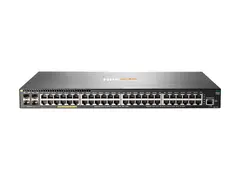 HPE Aruba 2930F 48G PoE+ 4SFP+ - Switch - L3 Styrt - 48 x 10/100/1000 (PoE+) + 4 x 1 Gigabit / 10 Gigabit SFP+ (opplink) - rackmonterbar - PoE+ (370 W)
