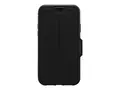 OtterBox Strada Series - Lommebok for mobiltelefon l&#230;r, polykarbonat - skyggesvart - for Apple iPhone 11