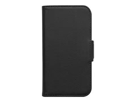 KEY Nordfjord - Lommebok for mobiltelefon polyuretanl&#230;r, imitert nappaskinn - svart - for Apple iPhone 15