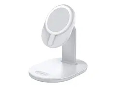 OtterBox - Tr&#229;dl&#248;st ladestativ for magsafe - 7.5 watt - PD 2.0, PD 3.0 - klar dr&#248;mmer (hvit) - for Apple AirPods with MagSafe Charging Case; AirPods Pro; iPhone 12, 13, 14