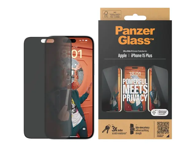 PanzerGlass - Skjermbeskyttelse for mobiltelefon ultrabred passfor...