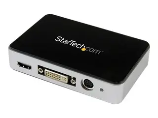 StarTech HDMI Video Capture Device 1080p - 60fps Game Capture Card - USB Video Recorder - with HDMI DVI VGA (USB3HDCAP) - Videofangstadapter - USB 3.0 - NTSC, PAL, PAL-M, PAL 60 - svart