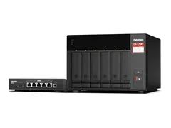 QNAP TS-673A - NAS-server - 6 brønner SATA 6Gb/s - RAID JBOD, 0, 1, 10, 50, 60, 5, 6 - RAM 8 GB - 2.5 Gigabit Ethernet - iSCSI støtte - med QSW-1105-5T-bryter