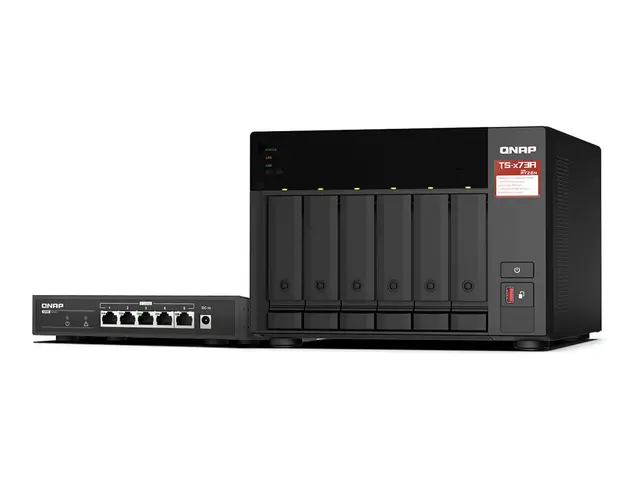 QNAP TS-673A - NAS-server 6 brønner SATA 6Gb/s RAID JBOD, 0, 1, 10...