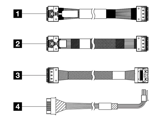 Lenovo - Lagerkabelsett for 2,5" Chassis Front BP3