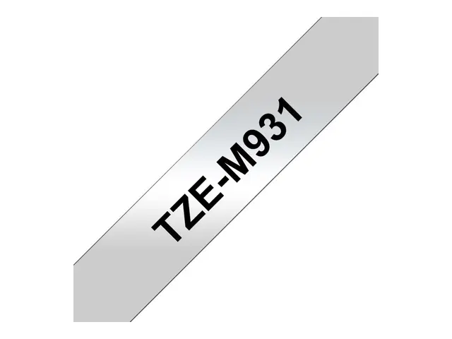Brother TZe-M931 - Svart på matt sølv Rull (1,2 cm x 8 m) 1 kasset...