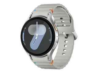 Samsung Galaxy Watch7 - 44 mm - smartklokke med sportsb&#229;nd gummi - b&#229;ndbredde: M/L - display 1.47&quot; - 32 GB - LTE, NFC, Wi-Fi, Bluetooth - 4G - 33.8 g - s&#248;lv
