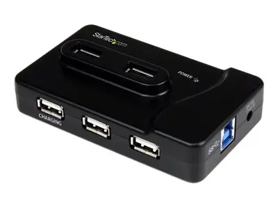 StarTech.com 7 Port USB Hub - 2 x USB 3A, 4 x USB 2A, 1 x Dedicate...