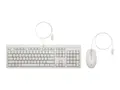 HP 225 - Tastatur- og mussett - ambidextrous, 3-zone layout, standard key travel full size - USB - QWERTY - Pan Nordic - cashmere white