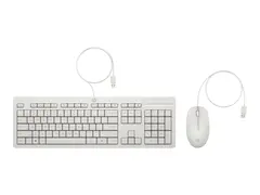 HP 225 - Tastatur- og mussett - ambidextrous, 3-zone layout, standard key travel full size - USB - QWERTY - Pan Nordic - cashmere white