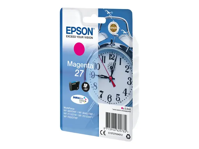 Epson 27 - 3.6 ml - magenta - original - blekkpatron - for WorkFor...
