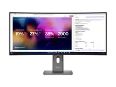 Lenovo ThinkVision P40WD-40 - LED-skjerm kurvet - 40" (39.7" synlig) - 5120 x 2160 5K @ 120 Hz - IPS - 400 cd/m² - 2000:1 - HDR10 - 4 ms - Thunderbolt 4, HDMI, DisplayPort - høyttalere - eklipsesvart