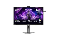 AOC AGON PRO AG276QSG2 - LED-skjerm - gaming 27" - 2560 x 1440 QHD @ 360 Hz - Fast IPS - 600 cd/m² - 1000:1 - DisplayHDR 600 - 0.3 ms - 3xHDMI, DisplayPort - høyttalere - svart, grå