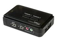 Startech 2 Port USB VGA KVM Switch - Single VGA Hot-key &amp; Audio Support - 2048x1536 @60Hz KVM Switch - KVM Video Switch (SV211KUSB) - KVM / lydsvitsj - 2 x KVM/lyd - 1 lokalbruker - stasjonær