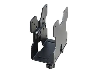 Ergotron - Mini PC-montering - monterbar under skrivebord, stangmonterbar, veggskinnemonterbar, VESA-brakett kan monteres svart - for Ergotron NX; LX Dual Side-by-Side Arm