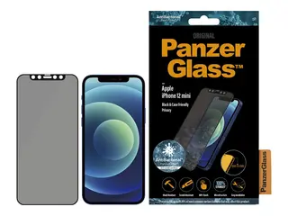 PanzerGlass Original - Skjermbeskyttelse for mobiltelefon glass - med personvernsfilter - 5.4" - svart - for Apple iPhone 12 mini