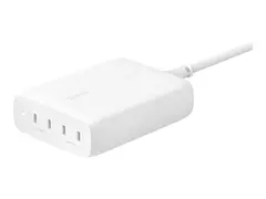 Belkin BoostCharge Pro - Str&#248;madapter GaN-teknologi - 200 watt - 5 A - Fast Charge, Power Delivery 3.1, PD 3.0 - 4 utgangskontakter (24 pin USB-C) - hvit