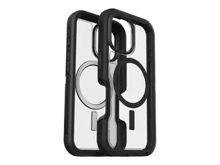 OtterBox Defender Series XT - Baksidedeksel for mobiltelefon robust - MagSafe-samsvar - plastikk - m&#248;rk side (klar / svart) - for Apple iPhone 16
