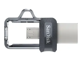 SanDisk Ultra Dual M3.0 - USB-flashstasjon 256 GB - USB 3.0 / micro USB