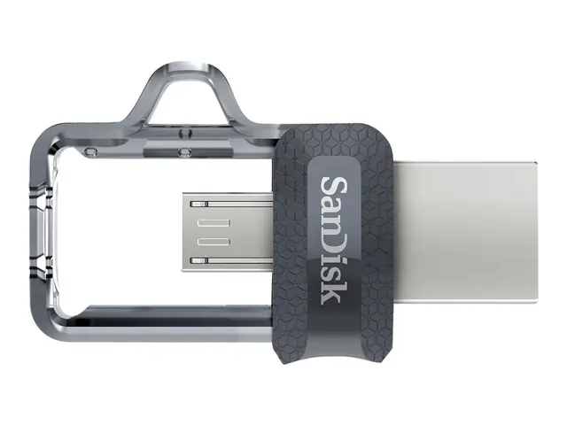 SanDisk Ultra Dual M3.0 - USB-flashstasjon - 256 GB - USB 3.0 / mi...