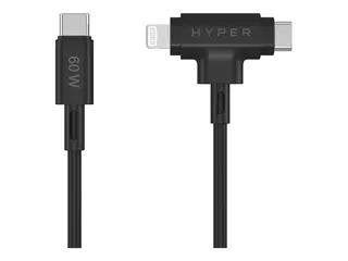 HyperJuice - Lightning-kabel - USB-C hann til Lightning, USB-C hann 1.5 m - svart