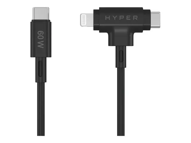 HyperJuice - Lightning-kabel USB-C hann til Lightning, 1.5 m svart