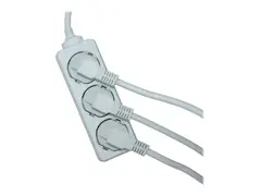 Elivi - Flerkoplingslist - AC 250 V utgangskontakter: 3 (3 x strøm CEE 7/3) - 1.5 m kabel - hvit