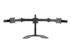 StarTech.com Triple Monitor Stand for VESA Mount Monitors up to 27" Steel (ARMBARTRIO2) stativ - justerbar arm - for 3 skjermer - svart