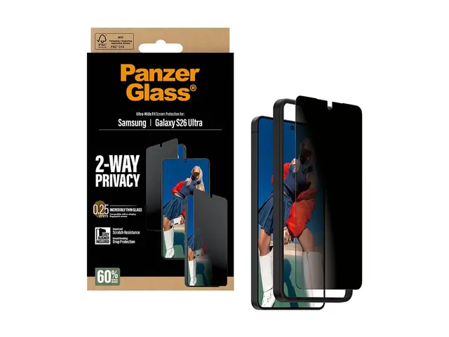 PanzerGlass - Skjermbeskyttelse for mobiltelefon ultravid passform...