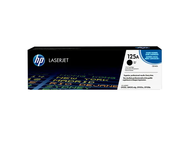 HP 125A - Svart original LaserJet tonerpatron (CB540A) for Color C...