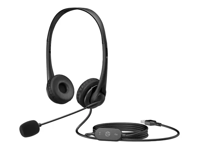 HP G2 - Hodesett on-ear kablet USB skyggesvart