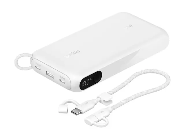 Belkin BoostCharge - Strømbank med skjerm 20000 mAh 20 watt PD, Fa...
