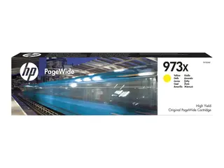 HP 973X - Høy ytelse - gul - original PageWide - blekkpatron - for PageWide Managed P55250; PageWide Pro 452, 477, 552, 577, MFP 477