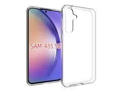 iiglo - Baksidedeksel for mobiltelefon - silikon, termoplast-polyuretan (TPU) gjennomsiktig - for Samsung Galaxy A55