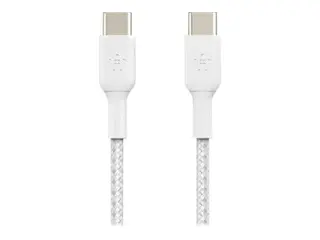 Belkin BoostCharge - USB-kabel - 24 pin USB-C (hann) til 24 pin USB-C (hann) 1 m - hvit