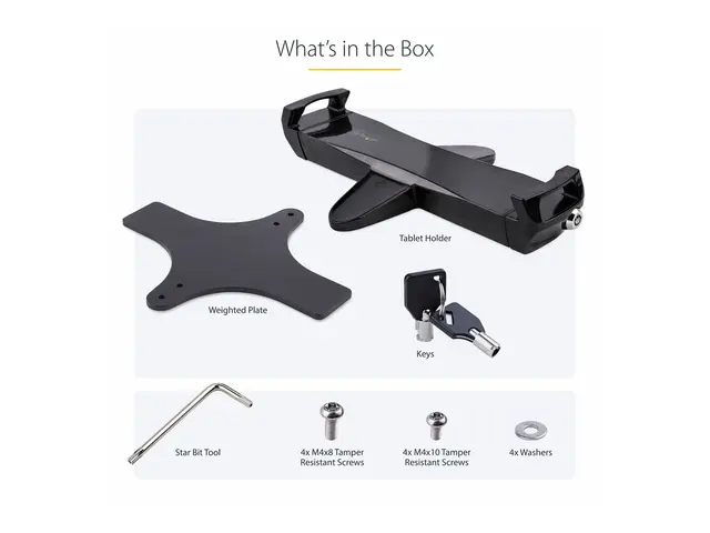 StarTech.com VESA Mount Adapter for Tablets 7.9 to 12.5in - Up 2kg...