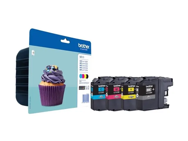 Brother LC123 - 4-pack svart, gul, cyan, magenta original blister ...