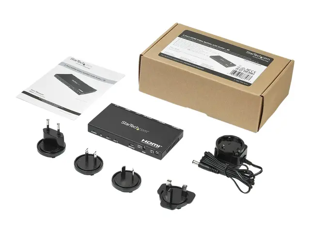 StarTech.com 2-Port HDMI Splitter (1x2), 4K 60Hz UHD 2.0 Audio Vid...