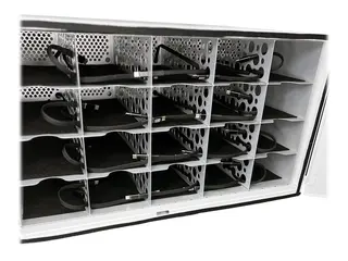 LEBA NoteBox Phones 20 - Kabinettenhet - for 20 mobiltelefoner / mobile enheter / h&#229;ndholdte enheter l&#229;sbar - st&#229;l - hvit - veggmonterbar, skrivebord - utgang: AC 230 V