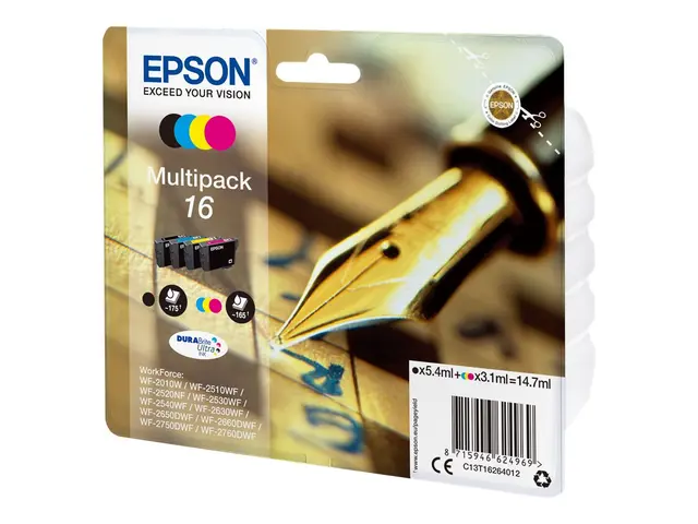 Epson 16 Multipack - 4-pack - svart, gul, cyan, magenta - original...