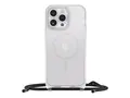 OtterBox React Series - Baksidedeksel for mobiltelefon halskjede - MagSafe-samsvar - stjernest&#248;v (klart glitter) - for Apple iPhone 14 Pro Max