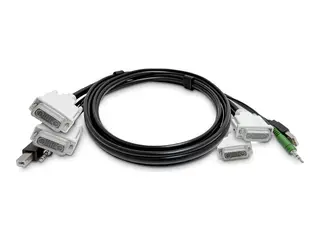 StarTech.com - Adapterkabel - TAA-samsvar USB-type B, DisplayPort, DVI-D, 3,5 mm telefonjakk til USB, HDMI, DisplayPort, 3,5 mm telefonjakk - 1.8 m - passiv