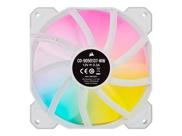 CORSAIR iCUE SP120 RGB ELITE - Kabinettvifte - 120 mm - hvit (en p...